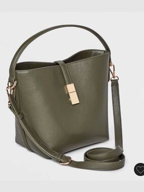 a new day Olive Green Crossbody Satchel Handbag NWT